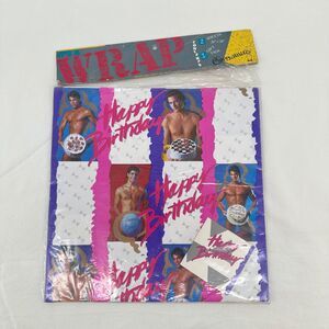 Vintage 1980's Chippendales Gift Wrapping‎ Set NOS In Original Packaging